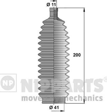 Nipparts N2845003 - Комплект пыльника, рулевое управление autodnr.net