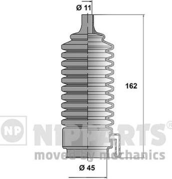 Nipparts N2845009 - Комплект пилника, рульове управління autocars.com.ua