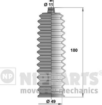 Nipparts N2846016 - Комплект пилника, рульове управління autocars.com.ua