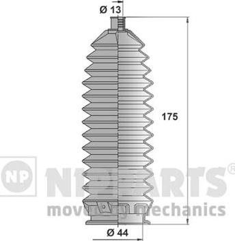 Nipparts N2848005 - Комплект пилника, рульове управління autocars.com.ua