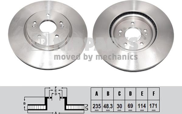 Nipparts N3300323 - Гальмівний диск autocars.com.ua
