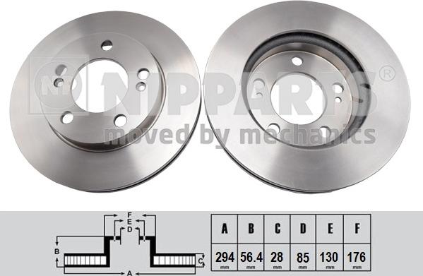 Nipparts N3300410 - Тормозной диск avtokuzovplus.com.ua