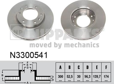 Nipparts N3300541 - Тормозной диск avtokuzovplus.com.ua