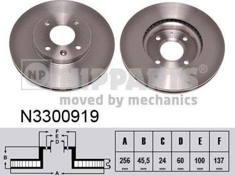 Nipparts N3300919 - Гальмівний диск autocars.com.ua