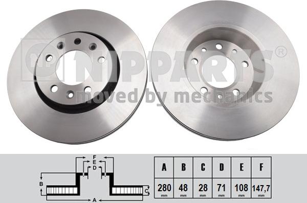 Nipparts N3302208 - Тормозной диск avtokuzovplus.com.ua