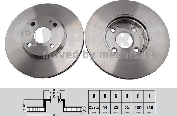 Nipparts N3303103 - Тормозной диск avtokuzovplus.com.ua