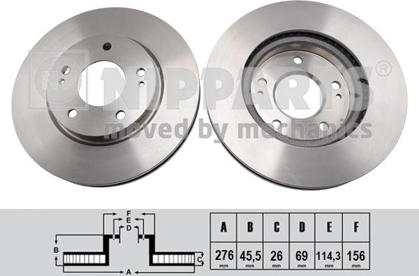 Nipparts N3305078 - Гальмівний диск autocars.com.ua