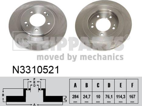 Nipparts N3310521 - Тормозной диск avtokuzovplus.com.ua