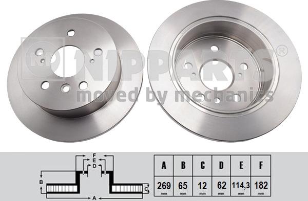 Nipparts N3312089 - Тормозной диск avtokuzovplus.com.ua