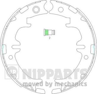 Nipparts N3502083 - Комплект тормозов, ручник, парковка autodnr.net
