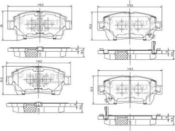 Nipparts N3602132 - Гальмівні колодки, дискові гальма autocars.com.ua