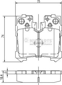 Nipparts N3612037 - Тормозные колодки, дисковые, комплект avtokuzovplus.com.ua