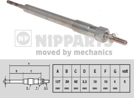 Nipparts N5710508 - Свеча накаливания autodnr.net