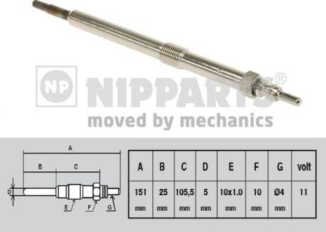 Nipparts N5711031 - Свеча накаливания autodnr.net