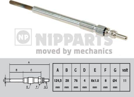 Nipparts N5712026 - Свеча накаливания avtokuzovplus.com.ua