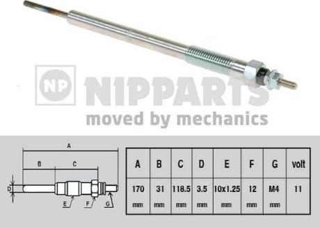 Nipparts N5715016 - Свеча накаливания autodnr.net