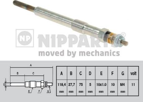 Nipparts N5718004 - Свеча накаливания autodnr.net