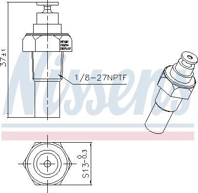 Nissens 207002 - Датчик, температура охлаждающей жидкости autodnr.net