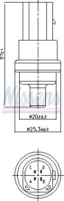 Nissens 207009 - Датчик, температура охлаждающей жидкости autodnr.net