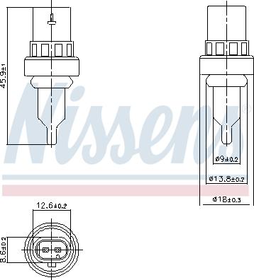 Nissens 207011 - Датчик, температура охлаждающей жидкости avtokuzovplus.com.ua