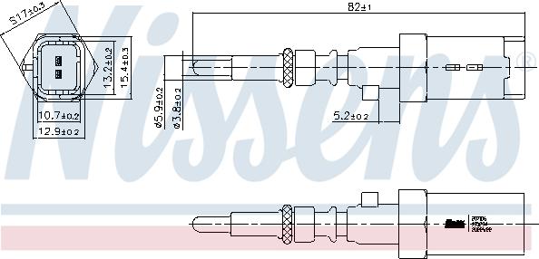 Nissens 207016 - Датчик, температура охлаждающей жидкости avtokuzovplus.com.ua