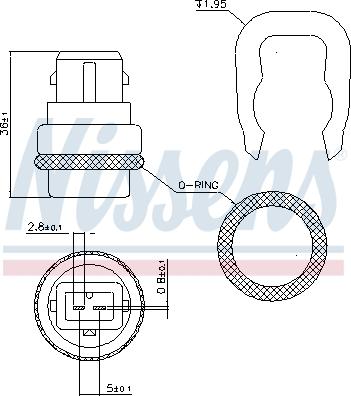 Nissens 207024 - Датчик, температура охлаждающей жидкости avtokuzovplus.com.ua