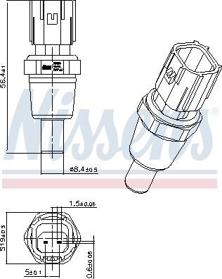 Nissens 207029 - Датчик, температура охолоджуючої рідини autocars.com.ua