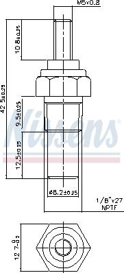 Nissens 207077 - Датчик, температура охлаждающей жидкости avtokuzovplus.com.ua