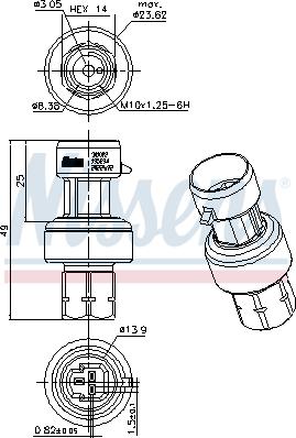 Nissens 301022 - Pressure sensors autocars.com.ua