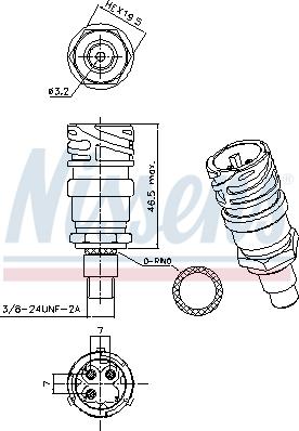 Nissens 301028 - Пневматичний вимикач, кондиціонер autocars.com.ua