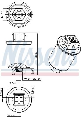 Nissens 301035 - Пневматический выключатель, кондиционер autodnr.net