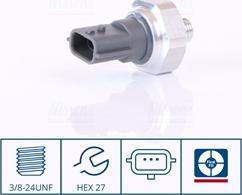 NISSENS 301038 - Пневматичний вимикач, кондиціонер autocars.com.ua