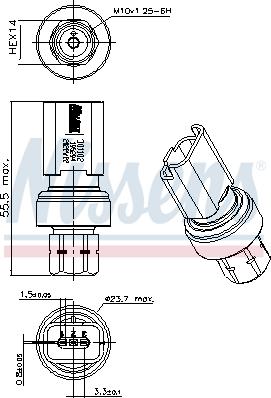 Nissens 301102 - Датчик тиску First Fit autocars.com.ua