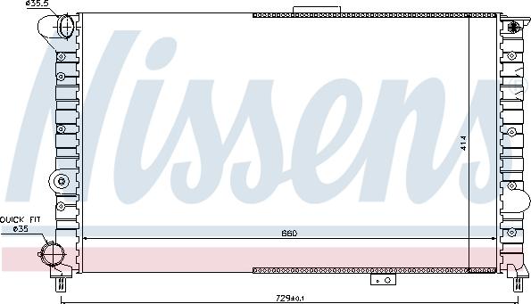 Nissens 60054 - Радіатор, охолодження двигуна autocars.com.ua