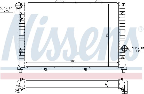 Nissens 60056 - Радіатор, охолодження двигуна autocars.com.ua