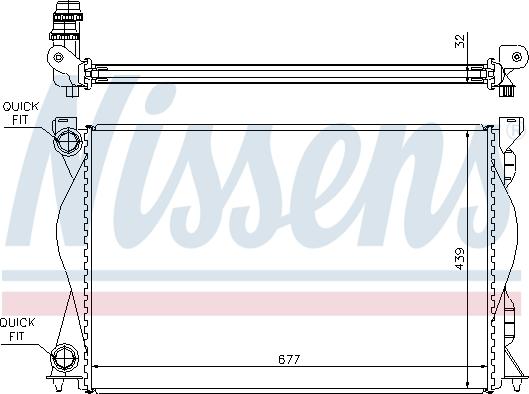 Nissens 60235A - Радіатор, охолодження двигуна autocars.com.ua