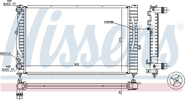 Nissens 60299 - Радиатор, охлаждение двигателя avtokuzovplus.com.ua