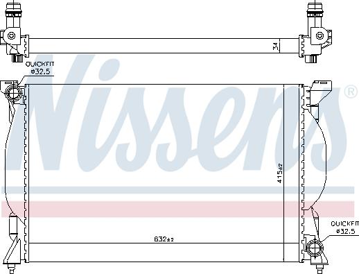 Nissens 60301A - Радіатор, охолодження двигуна autocars.com.ua