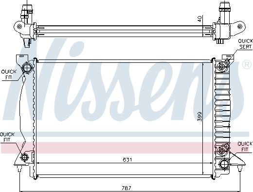 Nissens 60314A - Радіатор, охолодження двигуна autocars.com.ua