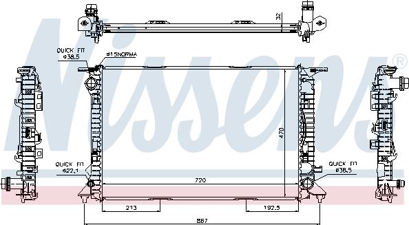 Nissens 60317 - Радиатор, охлаждение двигателя avtokuzovplus.com.ua