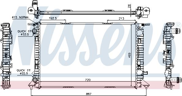 Nissens 60323 - Радіатор, охолодження двигуна autocars.com.ua