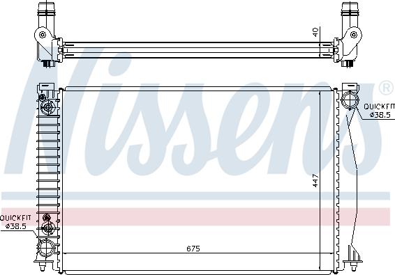 Nissens 60328 - Радіатор, охолодження двигуна autocars.com.ua