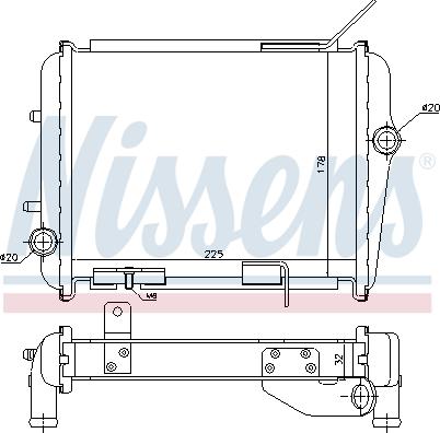 Nissens 60362 - Радіатор, охолодження двигуна autocars.com.ua