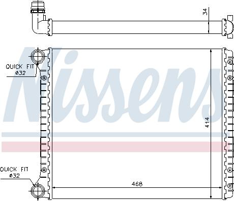 Nissens 695301 - Радіатор, охолодження двигуна autocars.com.ua