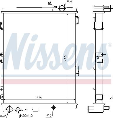 Nissens 693698 - Радіатор, охолодження двигуна autocars.com.ua