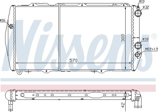 Nissens 690076 - Радиатор, охлаждение двигателя avtokuzovplus.com.ua