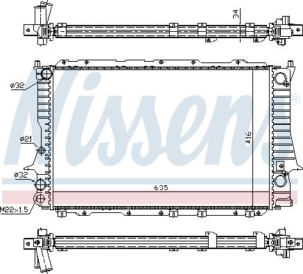 Nissens 698423 - Радіатор, охолодження двигуна autocars.com.ua