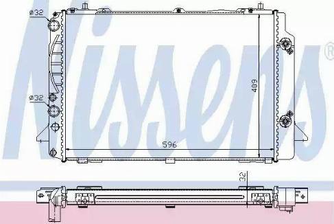 Nissens 60471A - Радіатор, охолодження двигуна autocars.com.ua