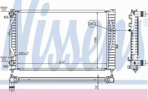 Nissens 60489 - Радиатор, охлаждение двигателя avtokuzovplus.com.ua