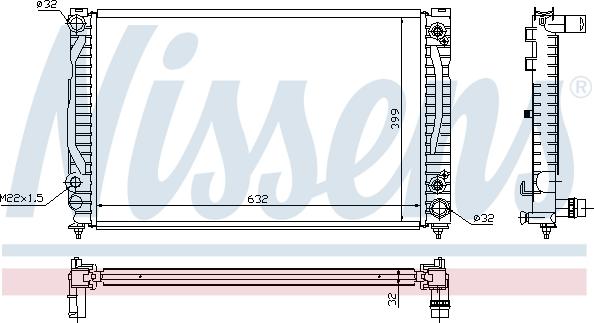 Nissens 690077 - Радіатор, охолодження двигуна autocars.com.ua